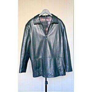 Marc New York 100% Leather Jacket Men’s L Red Quilted Lining